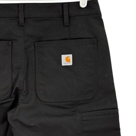 NWT Carhartt Women's Regular Fit Black Canvas Work Shorts Size 8 Inseam 10" - Picture 4 of 11
